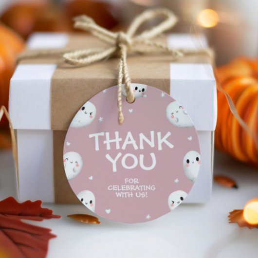 Schattigee Spooky One Halloween Girl 1e Verjaardag Bedankjes Labels