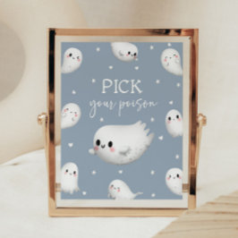 Schattigee Spooky One Halloween Kies uw vergif Poster