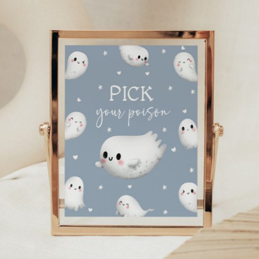 Schattigee Spooky One Halloween Kies uw vergif Poster