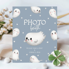 Schattigee Spooky One Halloween Photo Booth Sign Poster