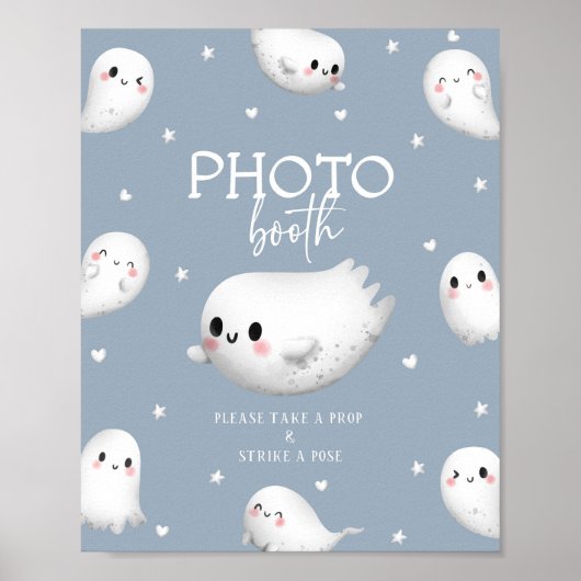 Schattigee Spooky One Halloween Photo Booth Sign Poster (Voorkant)