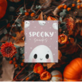 Schattigee Spooky One Halloween Snacks Sign Poster