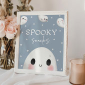 Schattigee Spooky One Halloween Snacks Sign Poster