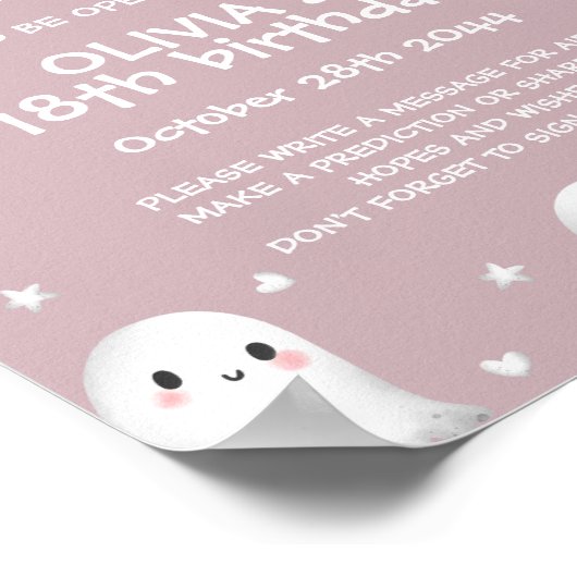 Schattigee Spooky One Halloween Time Capsule Sign Poster (Hoek)