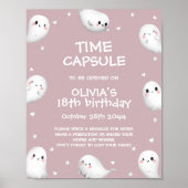 Schattigee Spooky One Halloween Time Capsule Sign Poster (Voorkant)