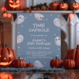 Schattigee Spooky One Halloween Time Capsule Sign Poster
