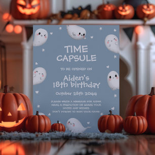 Schattigee Spooky One Halloween Time Capsule Sign Poster