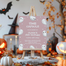Schattigee Spooky One Halloween Time Capsule Sign