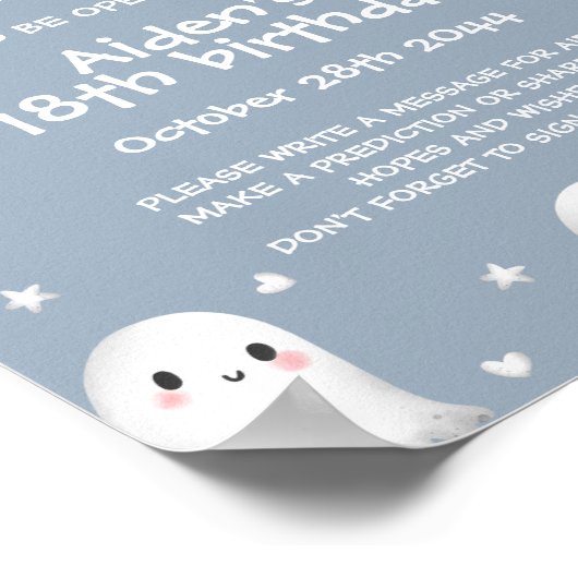 Schattigee Spooky One Halloween Time Capsule Sign Poster (Hoek)