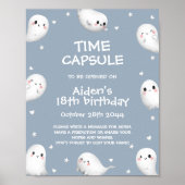 Schattigee Spooky One Halloween Time Capsule Sign Poster (Voorkant)
