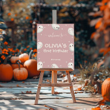 Schattigee Spooky One Halloween welkomstbord