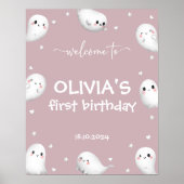 Schattigee Spooky One Halloween welkomstbord Poster (Voorkant)