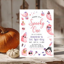 Schattigee Spooky One Pink Halloween Ghost 1st Bir