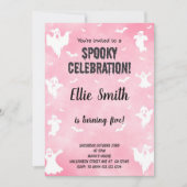 Schattigee Spooky Party Kaart voor meisjes of Kind (Voorkant)