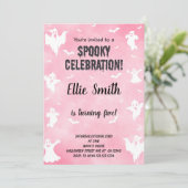 Schattigee Spooky Party Kaart voor meisjes of Kind (Staand voorkant)