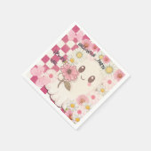 Schattigee Spooky Pink Daisy Halloween Party Invit Servet (Hoek)