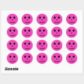Schattigee Spooky Schattig Roze Halloween Skull Ronde Sticker (Vel)