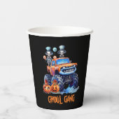 Schattigee Spooky Skeletons Ghoul Gang Truck Hallo Papieren Bekers (Achterkant)