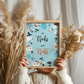 Schattigee Spooky Treats Party Sign Poster