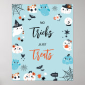 Schattigee Spooky Treats Party Sign Poster (Voorkant)