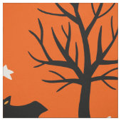 Schattigee Spooky Trees en Bat Halloween Pattern Stof (Swatch)