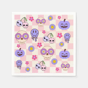 Schattigee Spooky Vibes Groovy Ghost Halloween Servet