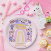 Schattigee Spooky Vibes Groovy Ghost Halloween Ver Papieren Bordje (Feest)