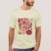 Schattigee Spooky Vibes Hearts Pumpkin Design Mann T-shirt (Voorkant)