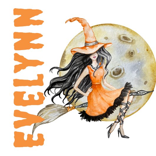 Schattigee spooky Waterverf heks Trick or treat Tote Bag