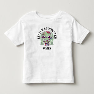 Schattigee, Spooky Zombie, Aangepaste naam, Hallow Kinder Shirts