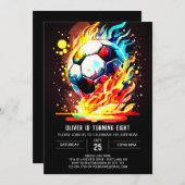 Schattigee sport online voetbal verjaardag kaart (Voorkant / Achterkant)