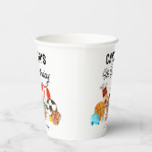 Schattigee Sport Waterverf Balls Kids Verjaardagsg Papieren Bekers (Rechts)