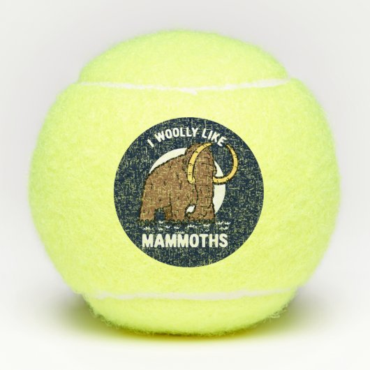 Schattigee Sport Wolly Mammoth Prehistorische Dier Tennisballen (Voorkant)