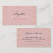 SCHATTIGEE SPOT confetti goud sparkly glitter bord Visitekaartje (Voorkant / Achterkant)