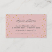 SCHATTIGEE SPOT confetti goud sparkly glitter bord Visitekaartje (Achterkant)