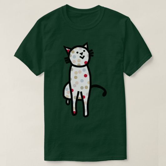 Schattigee Spotty Kitty Cat T-shirt (Design voorkant)