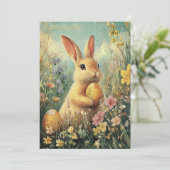 Schattigee  Spring Bunny Easter Kaart (Staand voorkant)