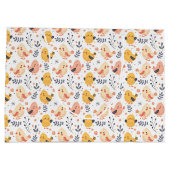 Schattigee Spring Chicks en Bloemenpatroon Groot Cadeauzakje (Achterkant)