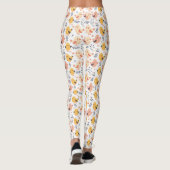 Schattigee Spring Chicks en Bloemenpatroon Leggings (Achterkant)