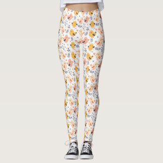 Schattigee Spring Chicks en Bloemenpatroon Leggings