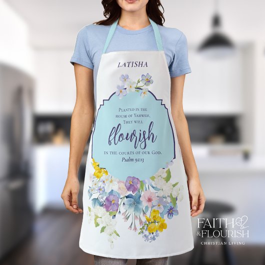 Schattigee Spring Pastel Floral Scripture geperson Schort
