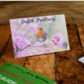 Schattigee Spring Robin Bird Pasen Groeten Bloesem Briefkaart