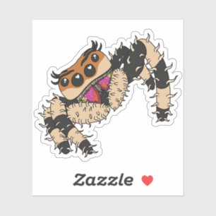 Schattigee springende spin Sticker
