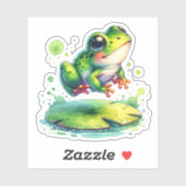 Schattigee springkikker grillige AI kunst Sticker (Vel)