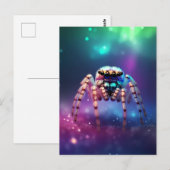 Schattigee springspin levendige kleuren briefkaart (Voorkant / Achterkant)