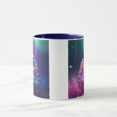 Schattigee springspin levendige kleuren mok (Midden)