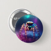 Schattigee springspin levendige kleuren ronde button 5,7 cm (Voorkant /achterkant)