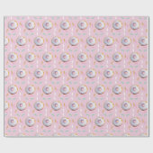 Schattigee Sprinkle Donut Waterverf Pattern Cadeaupapier (Vlak)