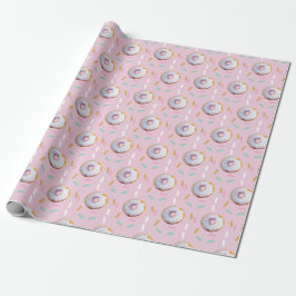 Schattigee Sprinkle Donut Waterverf Pattern Cadeaupapier