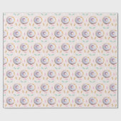 Schattigee Sprinkle Donut Waterverf Pattern Cadeaupapier (Vlak)